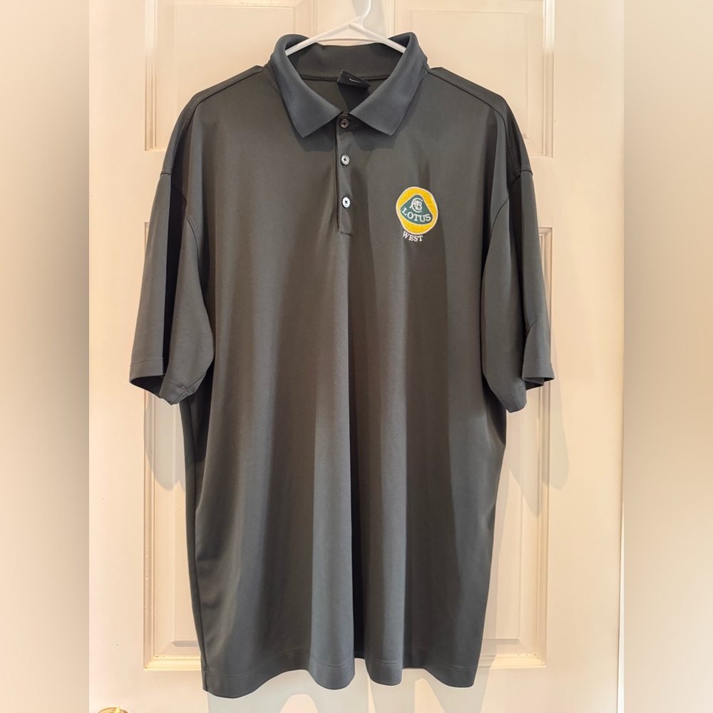 Men’s Nike Dri-FIT Polo Shirt – Charcoal Gray – LOTUS West Automotive Logo - XL